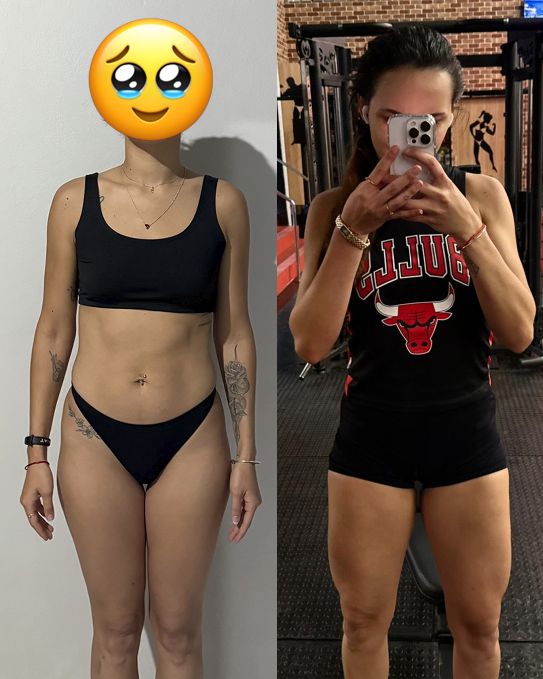 Resultado real de aluna antes e depois